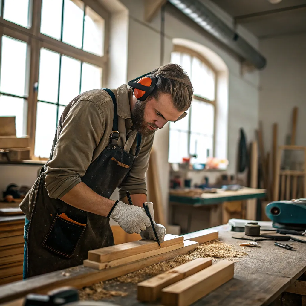 Craftsman working in a workshop