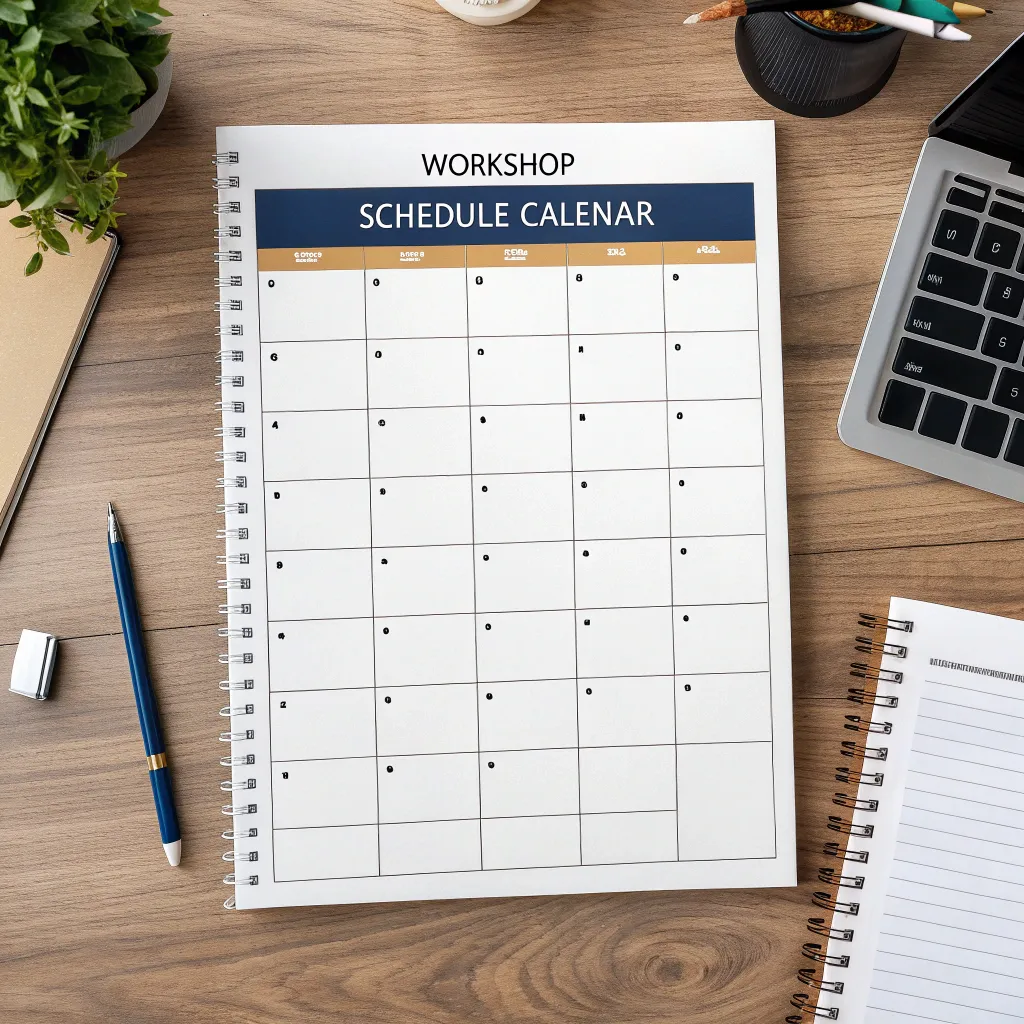 Workshop schedule calendar