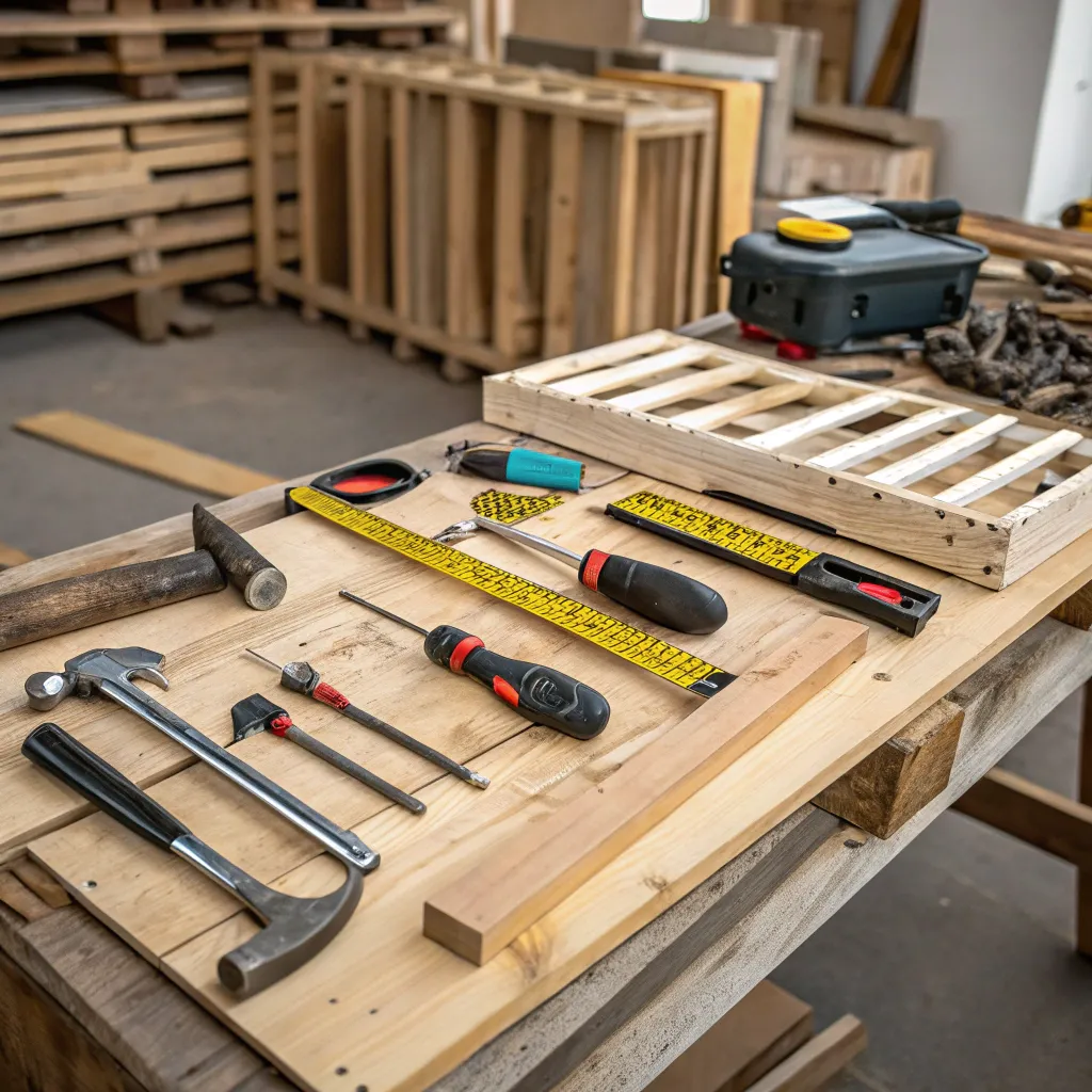 Tools for pallet furniture workshop